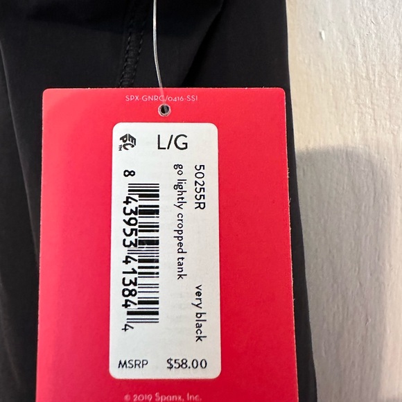 Spanx Go Lightly Cropped Tank NWT black - Picture 2 of 11